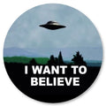 Badge Épingle Rétro 25mm Pins Button | I Want to Believe