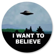 Badge Épingle Rétro 25mm Pins Button | I Want to Believe