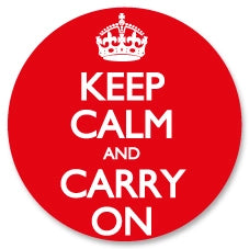 Badge Épingle Rétro 25mm Pins Button | Keep Calm And Carry On