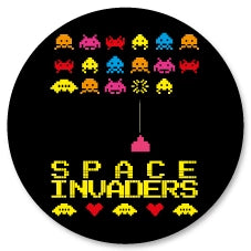 Badge Épingle Rétro 25mm Pins Button | Space Invaders