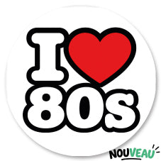Badge Épingle Rétro 25mm Pins Button | I love 80s