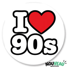 Badge Épingle Rétro 25mm Pins Button | I love 90s