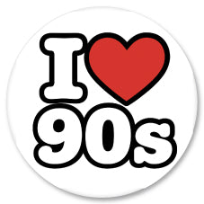 Badge Épingle Rétro 25mm Pins Button | I love 90s
