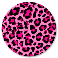 Badge Épingle Rétro 25mm Pins Button | Motif Léopard Rose | 535