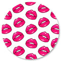 Badge Épingle Rétro 25mm Pins Button | Motif Lèvres Bisous Rose Pink Lips
