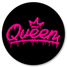 Badge Épingle Rétro 25mm Pins Button | Queen Graffiti Rose