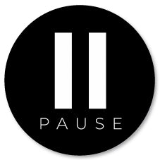 Badge Épingle Rétro 25mm Pins Button | Symbole Pause Minimaliste