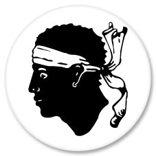 Badge Épingle Rétro 25mm Pins Button | Tête de Maure Drapeau Corse Corsica