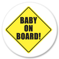 Badge Épingle Rétro 25mm Pins Button | Baby On Board Signalisation