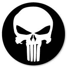Badge Épingle Rétro 25mm Pins Button | Punisher Tête de Mort Marvel