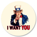 Badge Épingle Rétro 25mm Pins Button | Uncle Sam I Want You Affiche Vintage