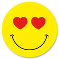 Badge Épingle Rétro 25mm Pins Button | Smiley Coeur