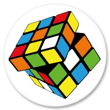 Badge Épingle Rétro 25mm Pins Button | Rubik's Cube