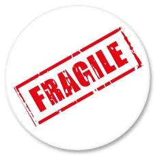 Badge Épingle Rétro 25mm Pins Button | Fragile